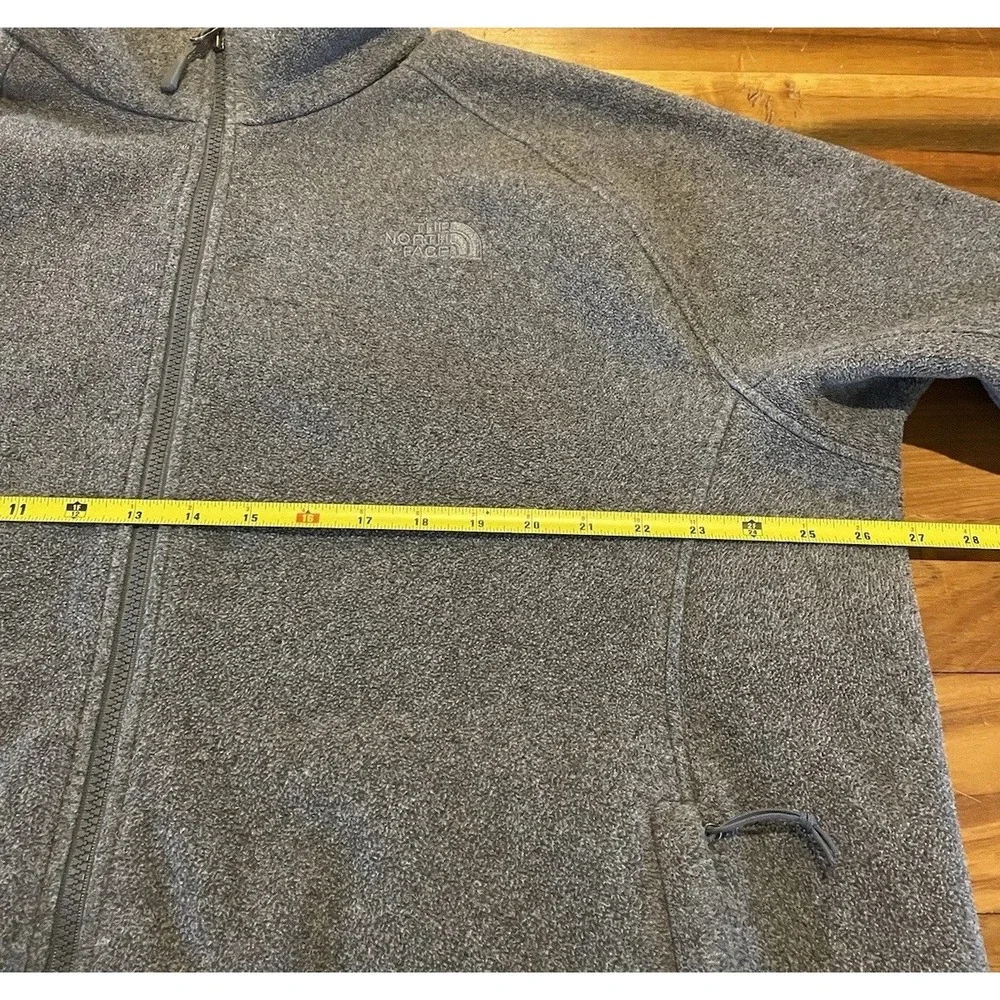 The North Face Jacket Men's XXL Gray Full Zip Fleece Sweater Outdoor